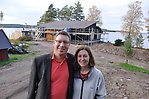 Jens och Carolina Andersson byggde nytt hus i Kväggeshyttan 2015. Nu vill de bidra till aktiviteterna i bygden tillsammans med Byalaget.