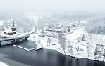 Vinterbild över Lungsund